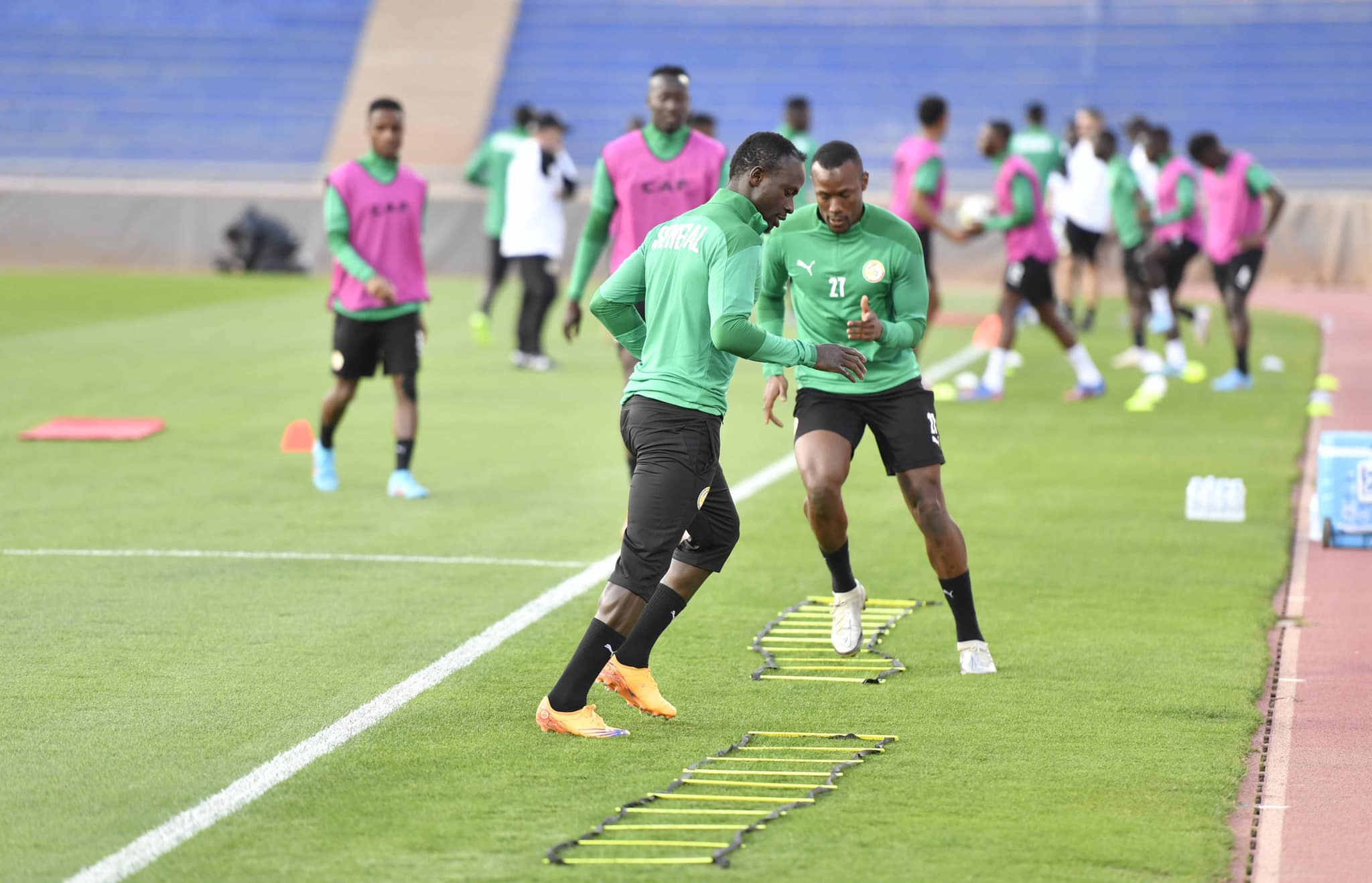 Revivez la première séance d’entraînement des lions du Sénégal au grand stade de Marrakech