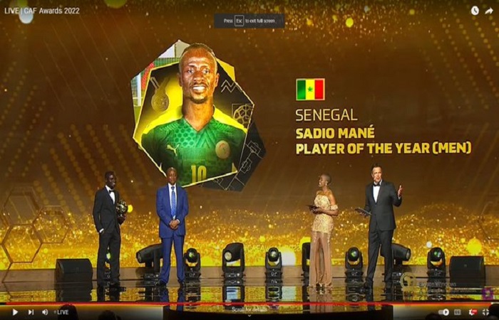 CAF Awards 2022 : Sadio Mané : « Je suis émis, je n’ai pas les mots »