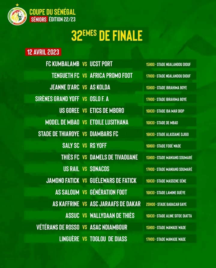 Coupe du Sénégal (32e de finale) : Jaraaf en déplacement à Kaffrine sans Dabo