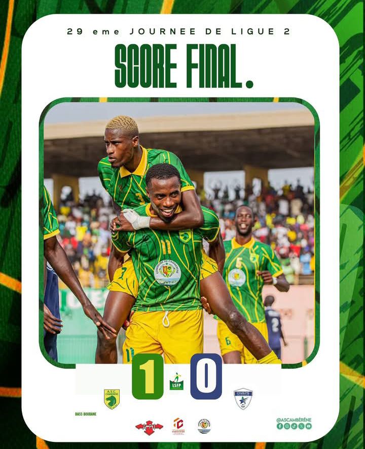 Ligue 2 : Camberène réussie sa montée en Ligue 1