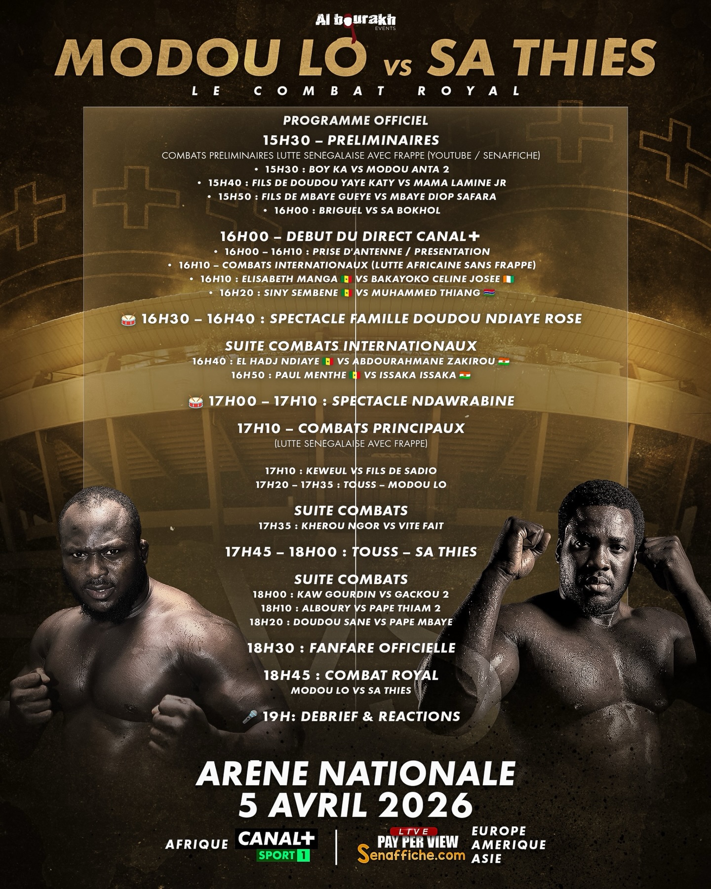 Combat royal : Modou Lô-Sa Thiès, c’est le grand jour