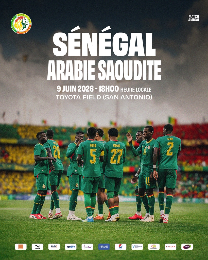 Préparation Mondial 2026 : le Sénégal affrontera l’Arabie saoudite