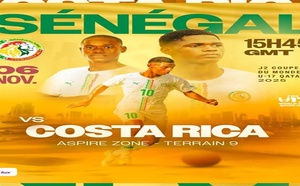 Coupe du monde U17 : le Sénégal face au Costa Rica, aujourd’hui