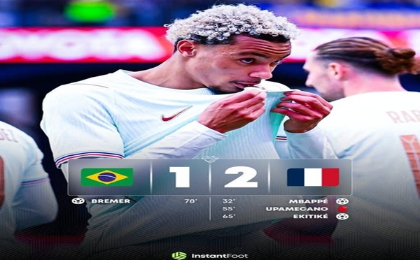 Amical: l’équipe de France s’impose face au Brésil