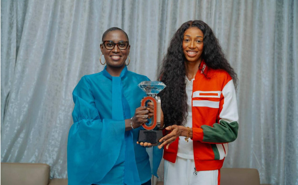 Saly Sarr reçue en audience par la ministre des Sports, Djireye Clotilde Coly