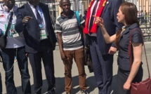 Arrivée des supporters sénégalais  à la gare d’Ekaterinbourg