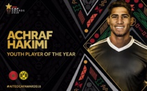 CAFAWARDS 2018 : Achraf Hakimia sacré meilleur jeune joueur de l'année