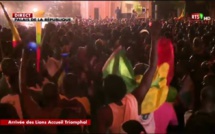 Accueil triomphal des Lions au palais de la république